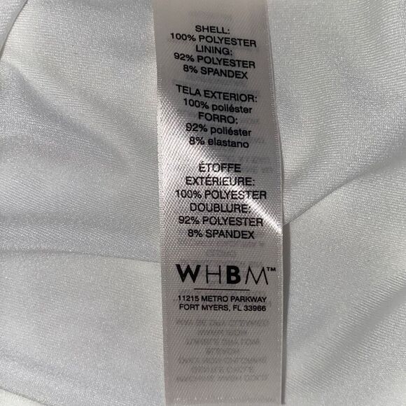 WHBM NWT White Matte Floral Knee-Length Dress Baptism Occasionwear Summer Sz 10 - Picture 7 of 7